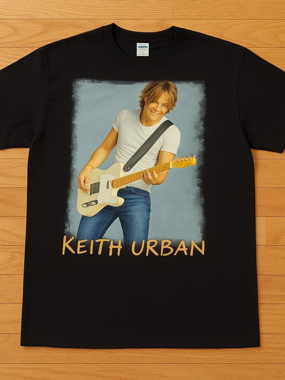Keith Urban Guitar Graphic Black T-Shirt Country Music Inspired Tee